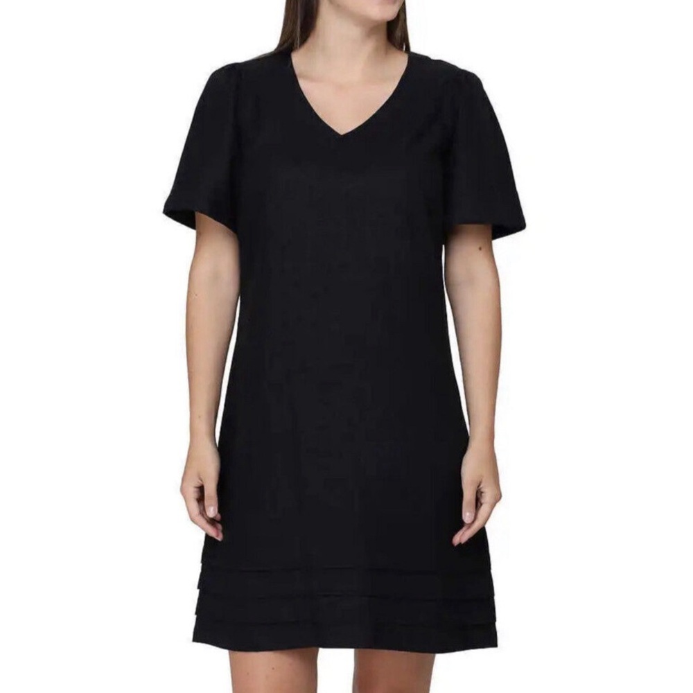 Nicole Miller Original Linen Short Sleeve Dress